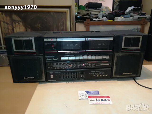hitachi trk-w550e 2707211313, снимка 12 - Радиокасетофони, транзистори - 33640494