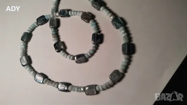 ЕСТЕСТВЕН ЛАРИМАР + КИАНИТ - КОЛИЕ / ГЕРДАН, снимка 2 - Колиета, медальони, синджири - 47833277