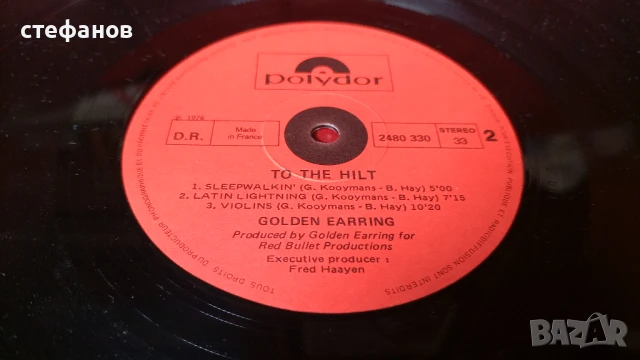 Дългосвиреща грамофонна плоча TO THE HILT golden earring, POLIDOR, снимка 8 - Грамофонни плочи - 51307386