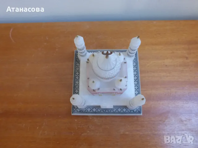 Мраморна статуетка триизмерен модел Тадж Махал, снимка 3 - Декорация за дома - 49214931