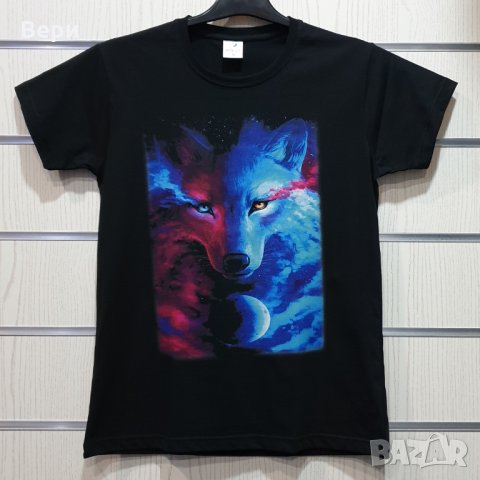 Нова мъжка тениска с дигитален печат Вълк, GALAXY WOLF, Серия вълци, снимка 17 - Тениски - 29040524