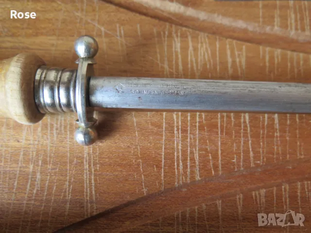 Нож и вилица,масат Солинген ,ЗА СКАРА,БАРБЕКЮ,дъска за рязане -тиково дърво, снимка 5 - Прибори за хранене, готвене и сервиране - 49279976