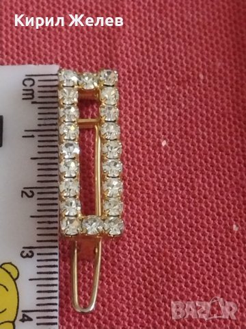 Арт кристално украсена брошка накит украшение 42724, снимка 5 - Други - 43725692