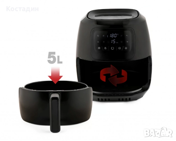 Фритюрник с горещ въздух MFX-415D, 4.2L, 1500W, дигитален, снимка 5 - Фритюрници - 52337210