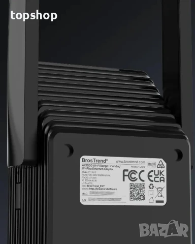 WiFi 6 Extender AX1500 Екстендер WiFi Booster, до 2000 кв.м и 40 устройства, снимка 4 - Мрежови адаптери - 50511364