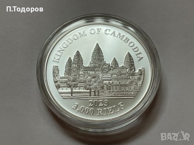 Сребърна монета Тъмен Леопард Камбоджа 2023 1 oz, снимка 4 - Нумизматика и бонистика - 39820505