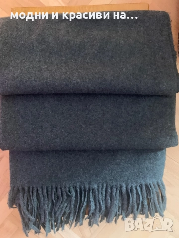 Голям кашмирен шал с ресни