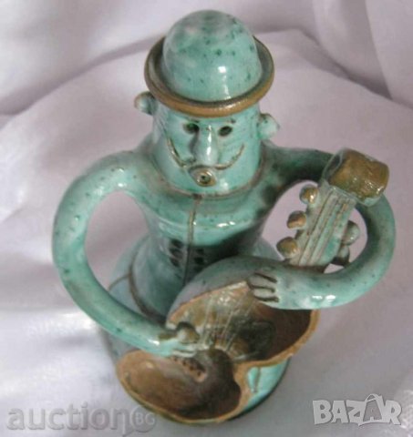  ИСПАНСКА КЕРАМИКА - КИТАРИСТ С МУСТАЦИ , СЕРЕНАДА, снимка 2 - Декорация за дома - 28874325