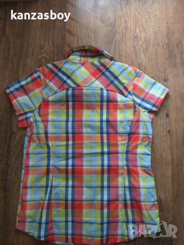 Columbia Multi Plaid Short Sleeve Shirt - страхотна дамска риза КАТО НОВА, снимка 11 - Ризи - 36573169