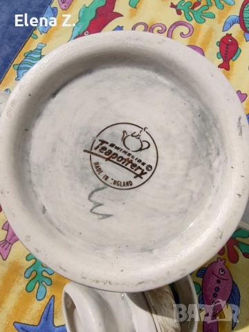 Малък колекционерски чайник - стара лейка на Swineside Ceramics, снимка 6 - Колекции - 52344774