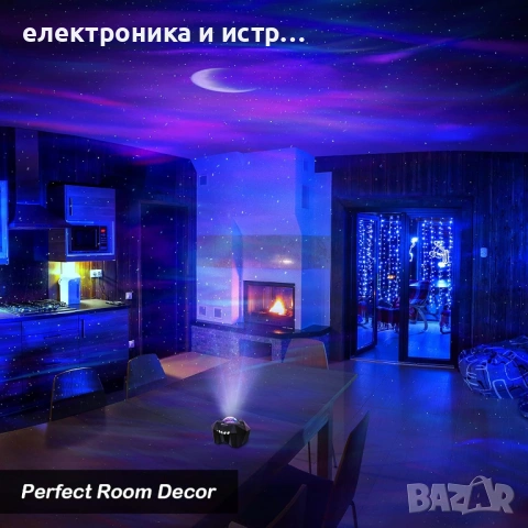 LED звезден проектор с дистанционно управление , снимка 2 - Прожектори - 53256289