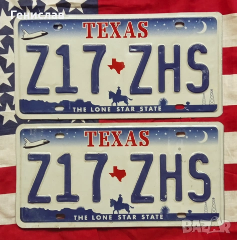 Американски Регистрационни Номера Табели USA Комплект ЧИФТ, снимка 16 - Колекции - 53512051