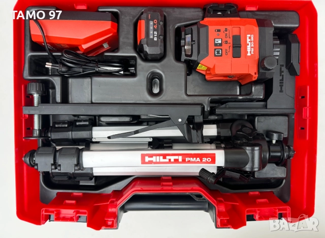 Hilti PM 30-MG - Лазер с 3 зелени линии 360° перфектен!, снимка 2 - Измервателни инструменти - 52898590