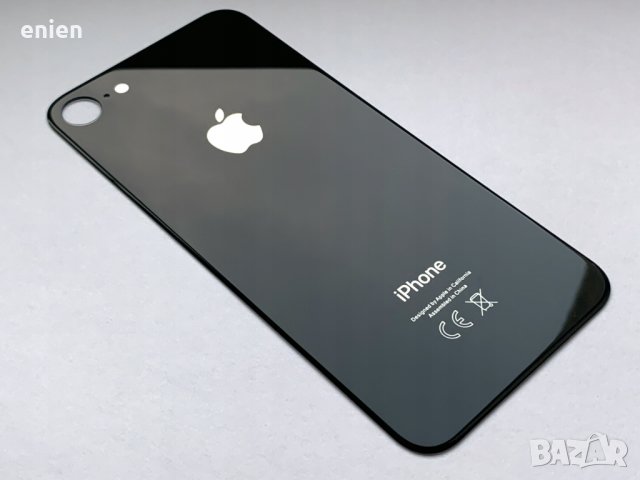 Заден капак, панел стъкло за iPhone 8 / Черен, снимка 1 - Резервни части за телефони - 38318914