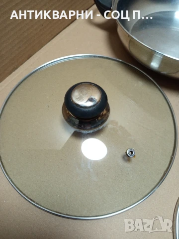 Комплект Стари Тиган и Касерола с Капаци., снимка 5 - Антикварни и старинни предмети - 50813559