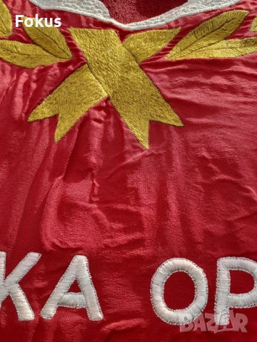 Старо копринено везано соц. знаме - ДКМС - пролетари, снимка 5 - Антикварни и старинни предмети - 53348233