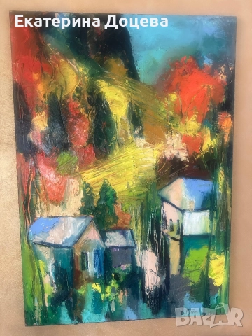 Голяма картина масло върху платно