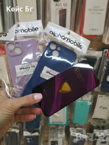Iphone 14 Силиконов кейс +5D OG стъклен протектор , снимка 2 - Калъфи, кейсове - 47901452