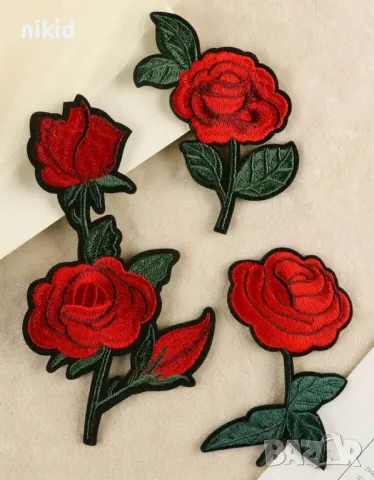 3 вида роза апликация за дреха дрехи самозалепваща се нашивка бродерия