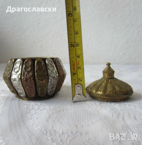 Кутии - голяма и малка: съд с капак, красива стара кръгла кутия, мед, метал метална, снимка 14 - Други - 31805137