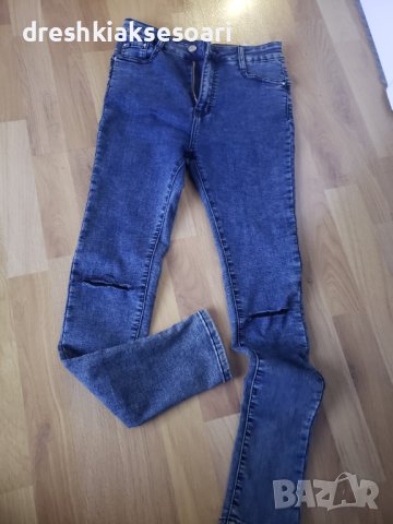 Еластични дънки с цепки, снимка 1