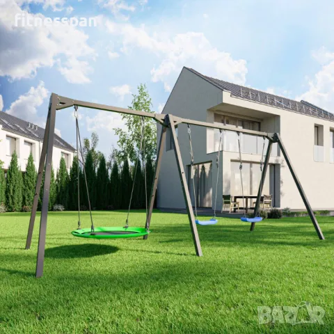 Триместна градинска люлка , снимка 2 - Градински мебели, декорация  - 48976093