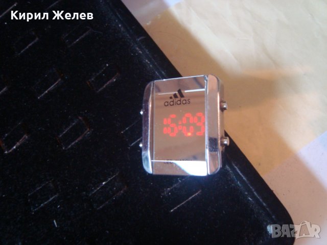 ADIDAS LED WATCH ФУНКЦИОНИРАЩ ЕЛЕКТРОНЕН АДИДАС ЛЕД ЧАСОВНИК МАРКОВ 20642, снимка 1 - Мъжки - 32599204