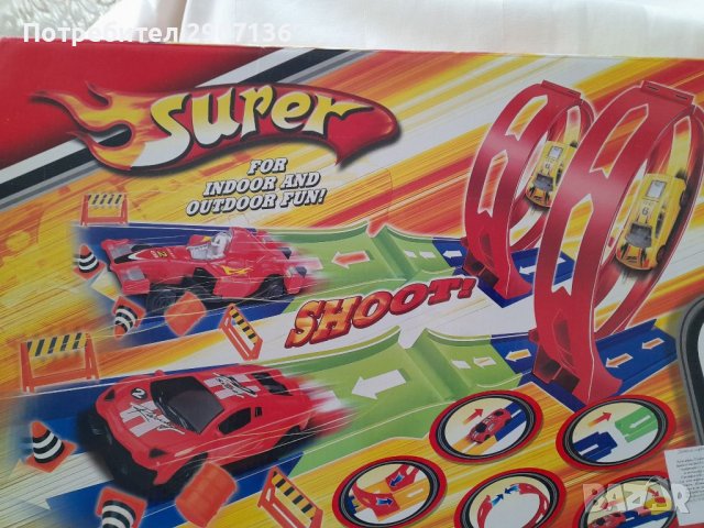 Писта тип хот уилс - двойна с  две изстрелвачки , две коли и кръгове, снимка 5 - Коли, камиони, мотори, писти - 38498613