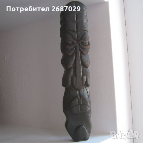 Лице глава маска статуетка пано скулптура дърворезба, снимка 3 - Пана - 28949797