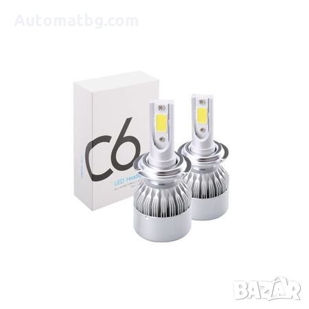 Комплект LED Лед Диодни Крушки за фар Automat 2бр С6 H7 - 36W , Над 150% по-ярка светлина, снимка 5 - Аксесоари и консумативи - 26289566