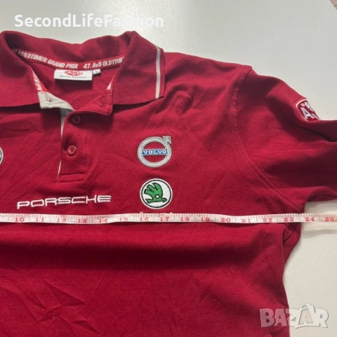 47 AVD Oldtimer Grand Prix Nurburgring 2019 Поло тениска с дълъг ръкав, червена, размер L Motorsport, снимка 2 - Тениски - 53101906