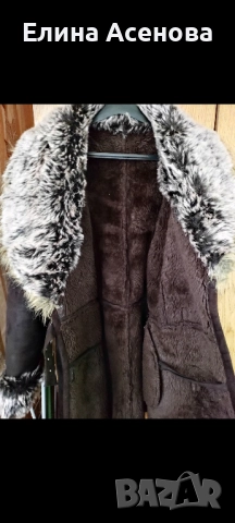 Велурено дамско палто , снимка 4 - Якета - 52488941