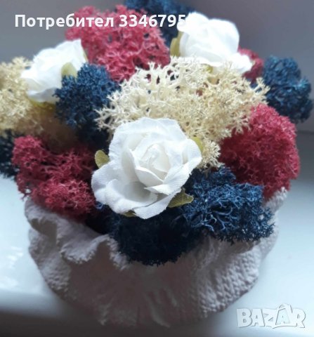 Кашпа със скандинавски мъх. , снимка 4 - Други - 44117016