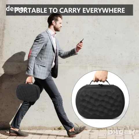 CBDYWVR Твърд калъф за носене за Meta Quest 3s/3, с протектор на обектива, черен, снимка 5 - Друга електроника - 49673005