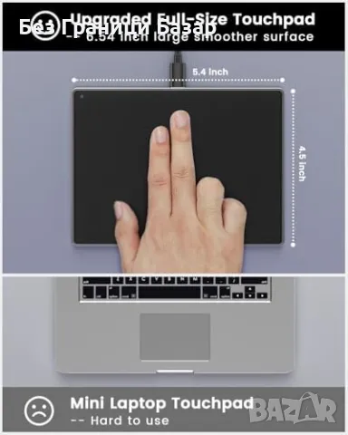 Нов Алуминиев тъчпад с мултитъч жестове за Mac/Windows 10/11 Сензорен панел, снимка 5 - Друга електроника - 47649435