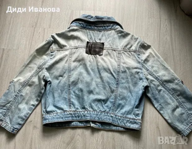 Дамско дънково късо якенце, снимка 2 - Якета - 50005858