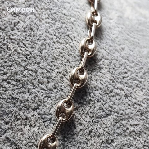 Сребърен синджир бобчета, снимка 3 - Колиета, медальони, синджири - 43887685