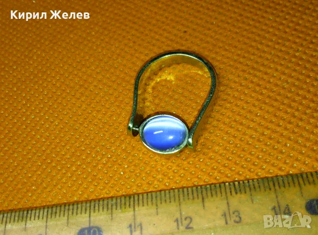 ПРЕКРАСЕН МЕДЕН с ДЕБЕЛА ПОЗЛАТА ДВОЕН / ВЪРТЯЩ се АРТ ПРЪСТЕН с КОТЕШКО ОКО и ЦИРКОНИ 47428, снимка 7 - Пръстени - 47282624