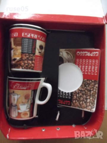 Комплект "SOLECASA" от две чашки за кафе нов, снимка 8 - Сервизи - 43911712