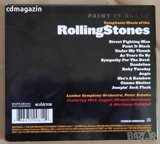 Компакт дискове CD Rolling Stones - Paint It Black - Symphony Music Of The Rolling Stones, снимка 2 - CD дискове - 35433486