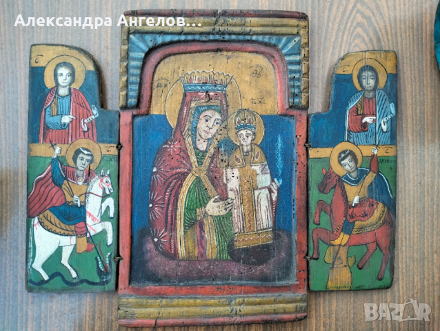 Стара домашна икона, триптих