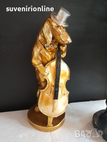 Статуетка куче музикант Дакел, снимка 3 - Статуетки - 38256894