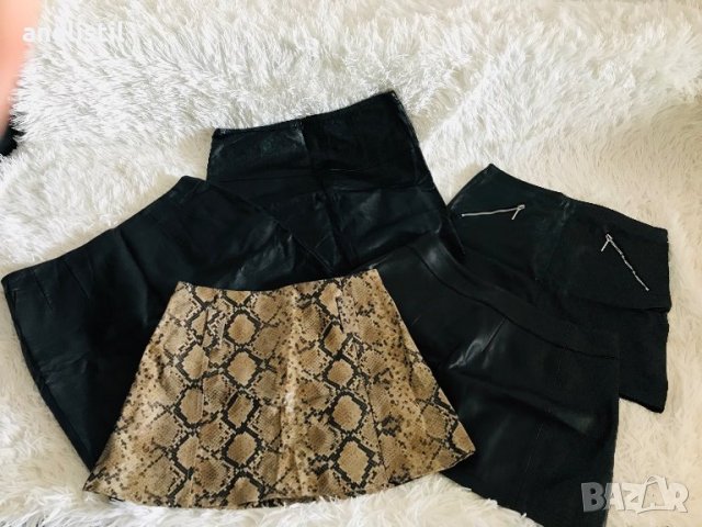 Къси кожени поли