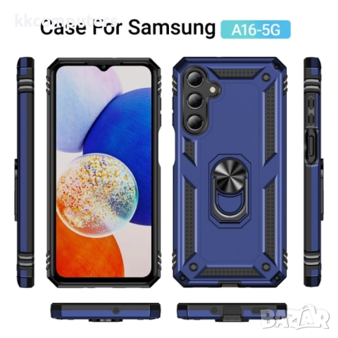 Samsung Galaxy A16 5G / A16 4G Удароустойчив Ring Holder2 TPU + PC Калъф и Протектор, снимка 4 - Калъфи, кейсове - 52238071