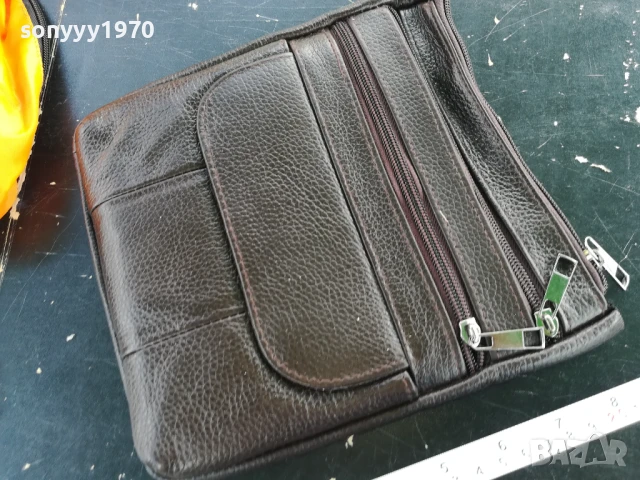 МЪЖКА КАФЯВА ЧАНТА С ЦИПОВЕ 1907251928, снимка 3 - Чанти - 51075717