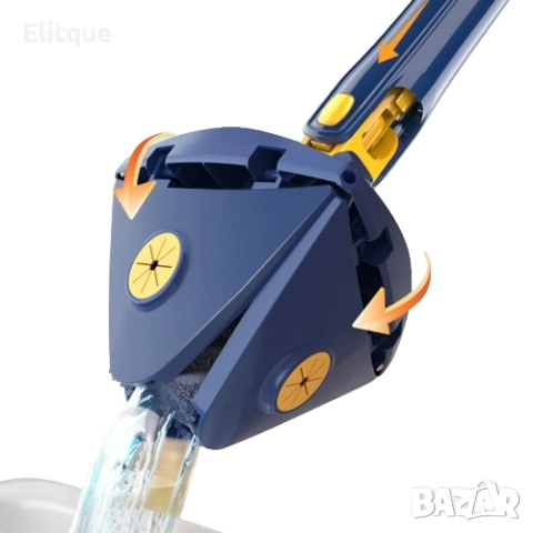 Разтегателен триъгълен MOP за почистване 360° с 3 парцала ПРОМОЦИЯ!, снимка 12 - Парочистачки и Водоструйки - 52862625