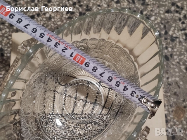 Стъклена кошница бонбониера, снимка 7 - Аксесоари за кухня - 51972851