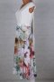 Дълга лятна рокля в цвят екрю на цветя марка Risca - M, снимка 4