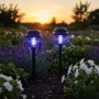 Соларна лампа против комари за открито – комплект 2 броя с UV защита и декоративно осветление, снимка 1