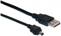 Кабел USB A/miniB 4 pin M/M 1.8, снимка 1 - Кабели и адаптери - 28200331
